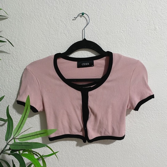 Cider Sweaters Cider Pink Mini Cardigan Set Poshmark